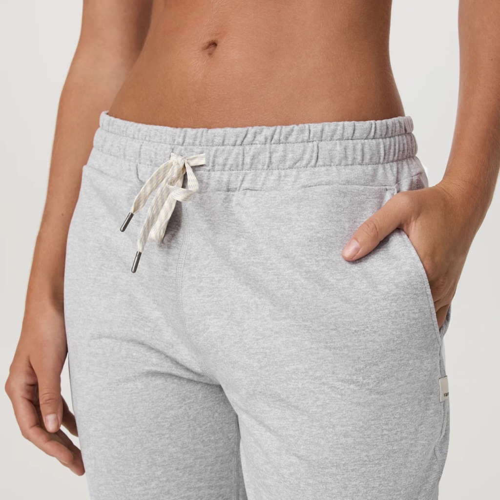 Vuori Grey Jogger Ciched Waistband 4 Way Stretch 25” Inseam